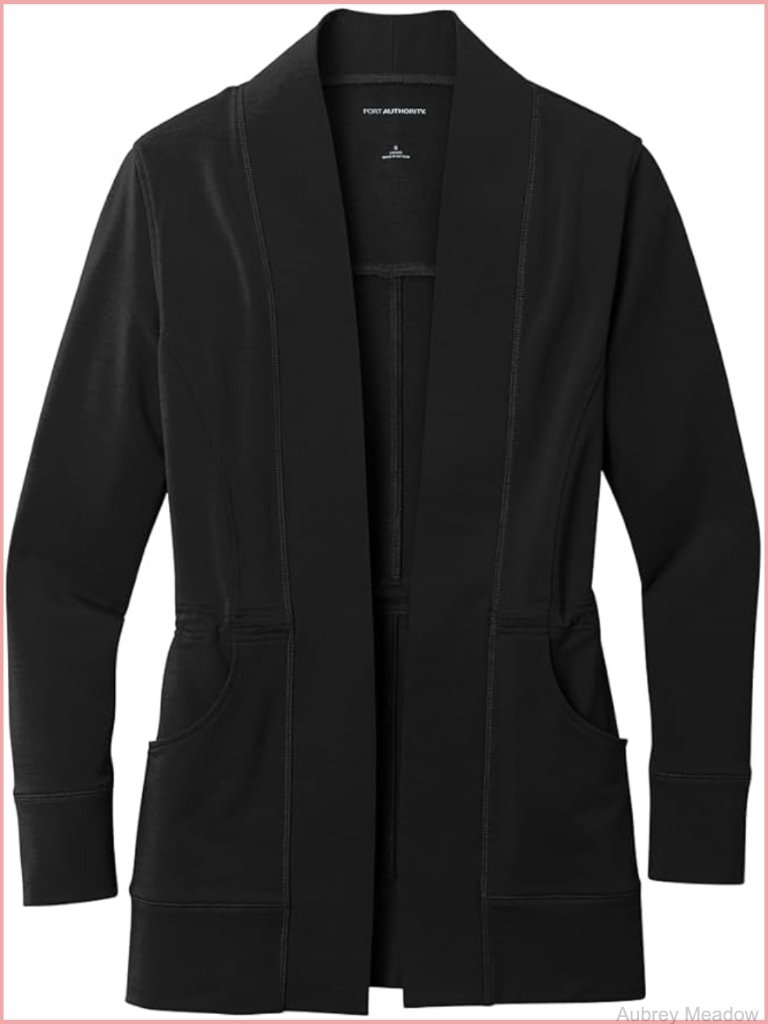 Ladies Ultra-Soft Microterry Cardigan With Pockets
